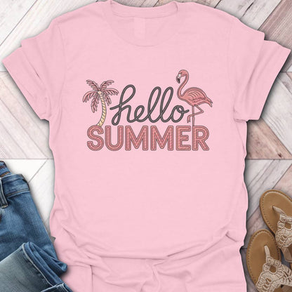 Hello Summer Flamingo T-Shirt
