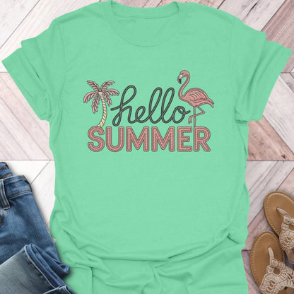 Hello Summer Flamingo T-Shirt