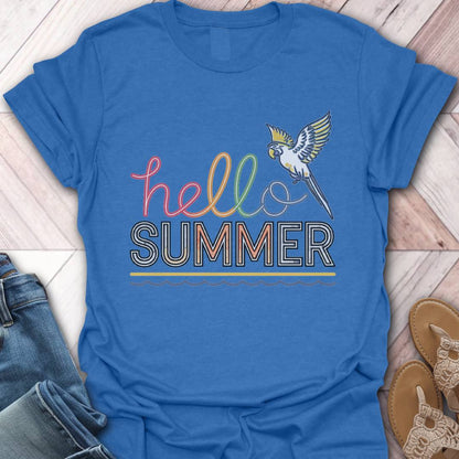 Hello Summer Parrot T-Shirt
