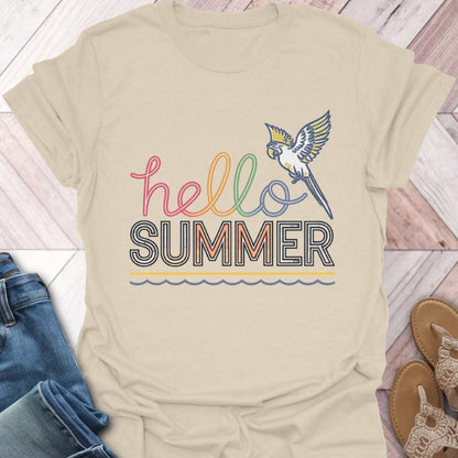 Hello Summer Parrot T-Shirt