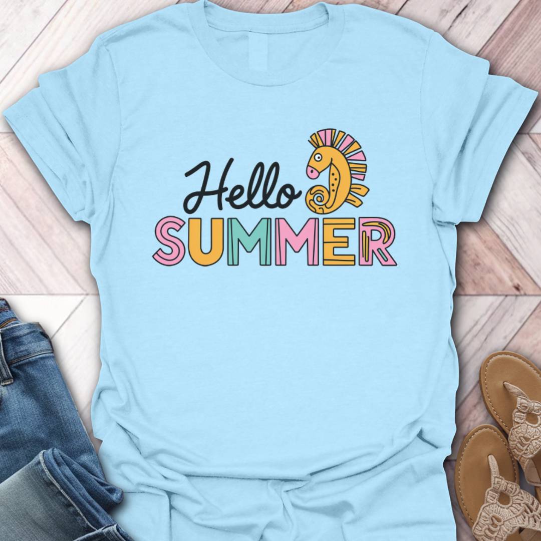 Hello Summer Seahorse T-Shirt