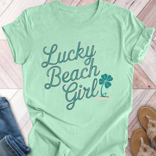 Lucky Beach Girl Palms T-Shirt