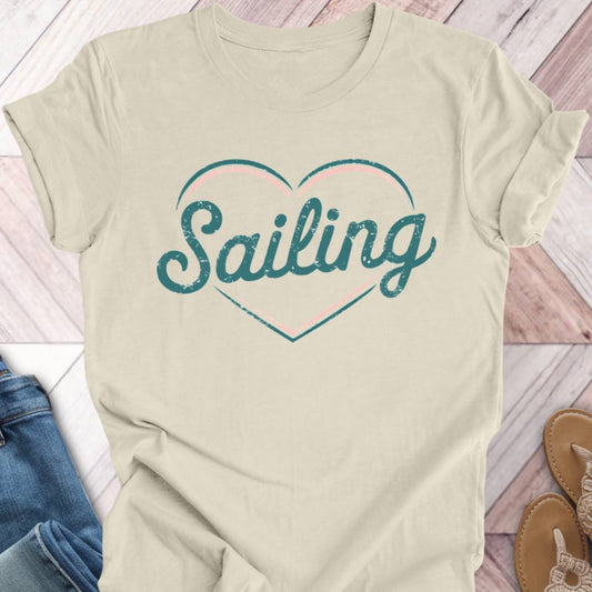 Sailing Love Retro T-Shirt