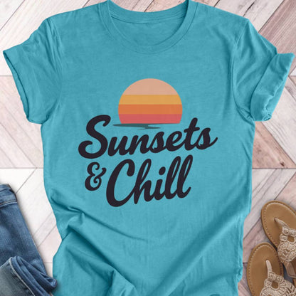 Sunset and Chill Retro T-Shirt