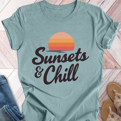 Sunset and Chill Retro T-Shirt