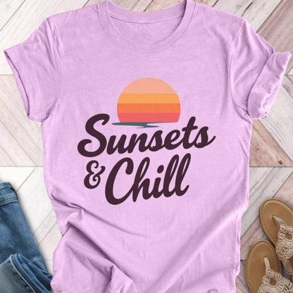 Sunset and Chill Retro T-Shirt