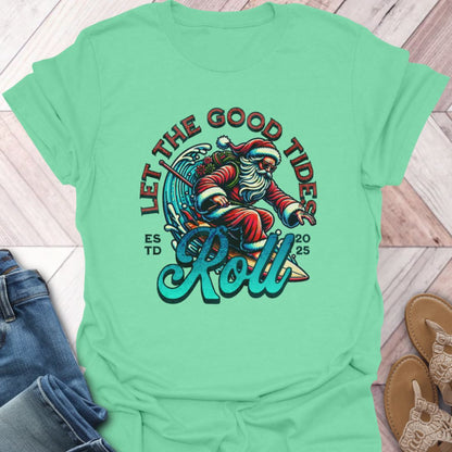 Surfing Santa T-Shirt