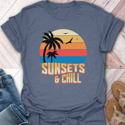 Sunset and Chill Beach T-Shirt