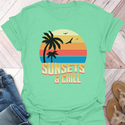 Sunset and Chill Beach T-Shirt