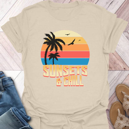 Sunset and Chill Beach T-Shirt