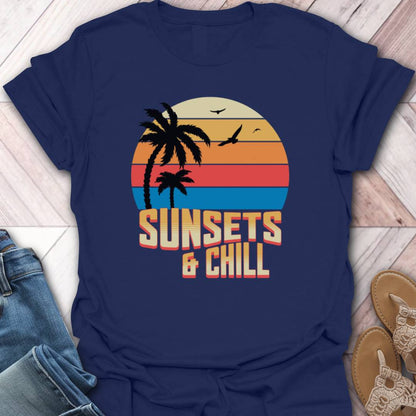 Sunset and Chill Beach T-Shirt