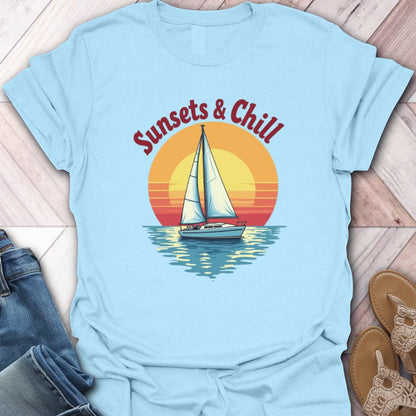 Sunsets and Chill Sailboat T-Shirt