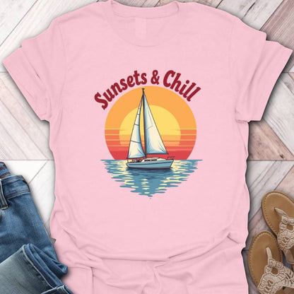 Sunsets and Chill Sailboat T-Shirt