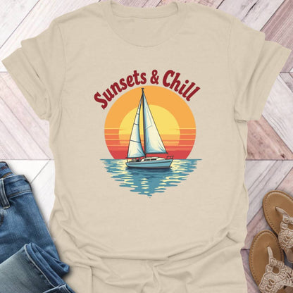 Sunsets and Chill Sailboat T-Shirt