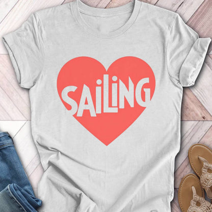I heart Sailing Red T-Shirt