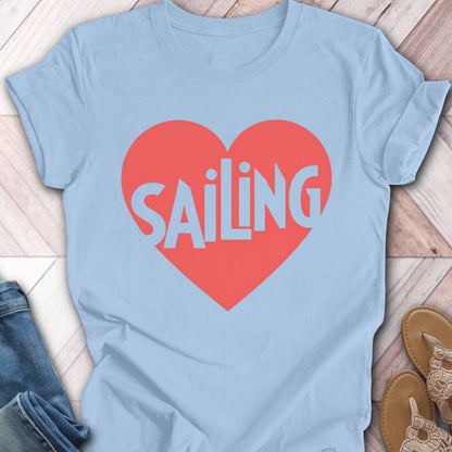 I heart Sailing Red T-Shirt