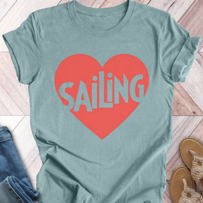 I heart Sailing Red T-Shirt
