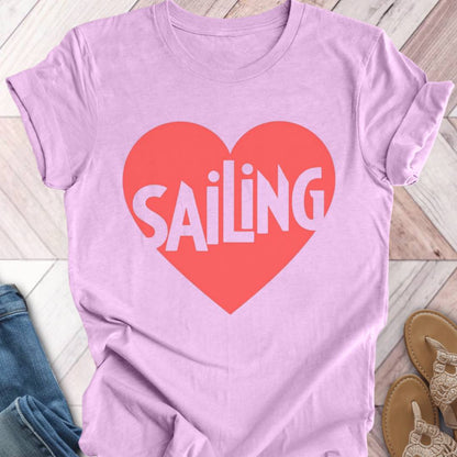 I heart Sailing Red T-Shirt
