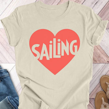 I heart Sailing Red T-Shirt