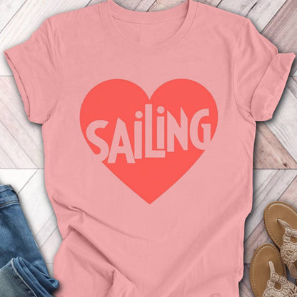 I heart Sailing Red T-Shirt