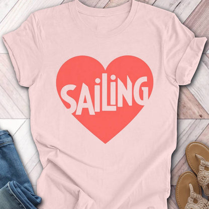 I heart Sailing Red T-Shirt